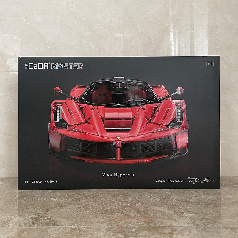 双鹰咔搭MASTER跑车C61505拉法大型高难度拼装积木玩具赛车模型