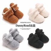 新款 宝宝鞋 加绒加厚雪地靴短靴保暖婴儿鞋 冬季 1软底防滑魔术贴