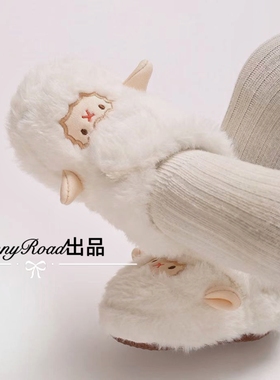 冬季新款宝宝鞋棉靴小羊加绒保暖棉鞋防滑软底0-1岁婴儿学步鞋