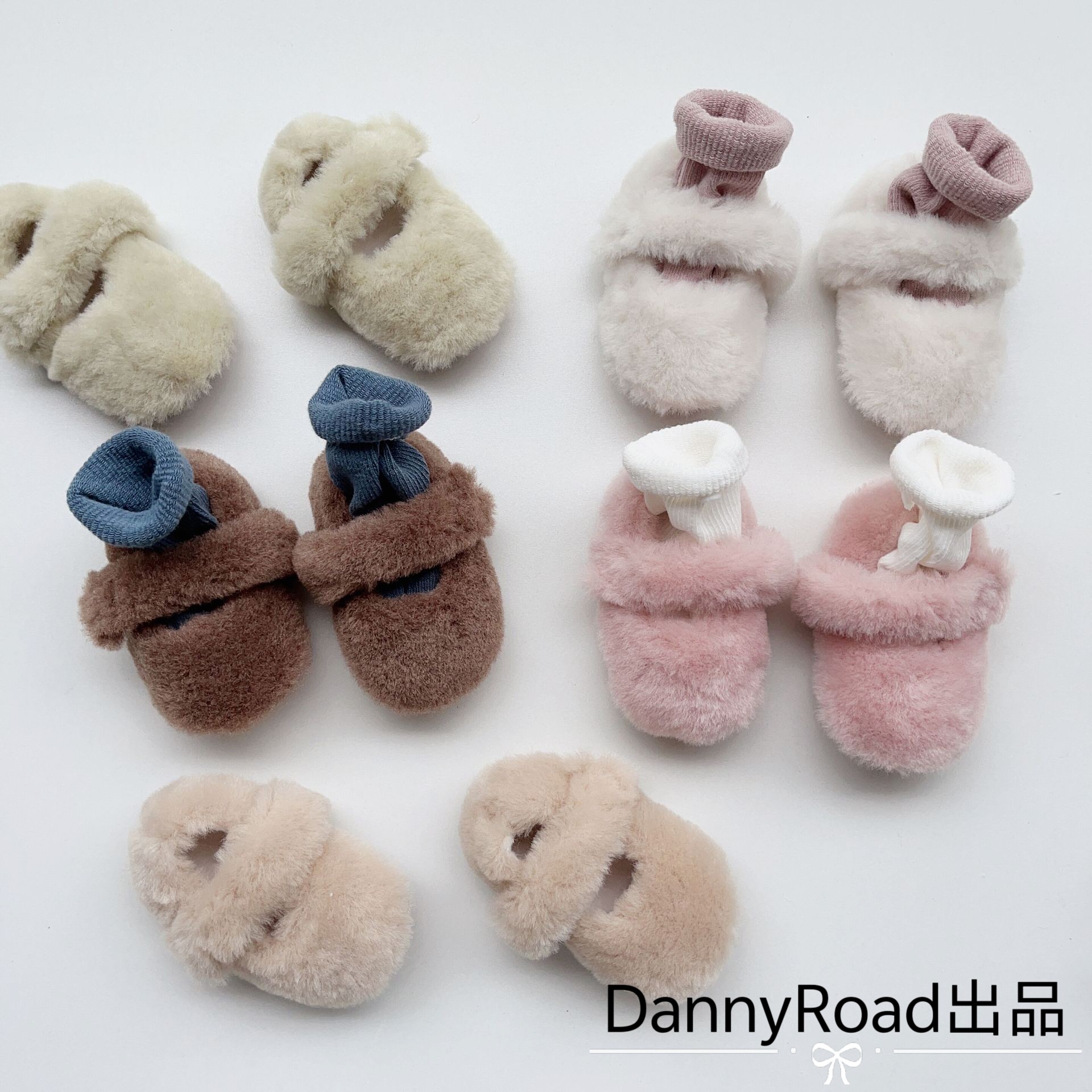冬季新款婴儿鞋毛毛鞋毛绒绒棉鞋加绒保暖软底0-1岁宝宝鞋防滑