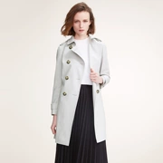 Áo hai dây của Shulang mùa thu mới của phụ nữ là áo khoác mỏng và dài áo khoác nữ DSU3H05 - Trench Coat