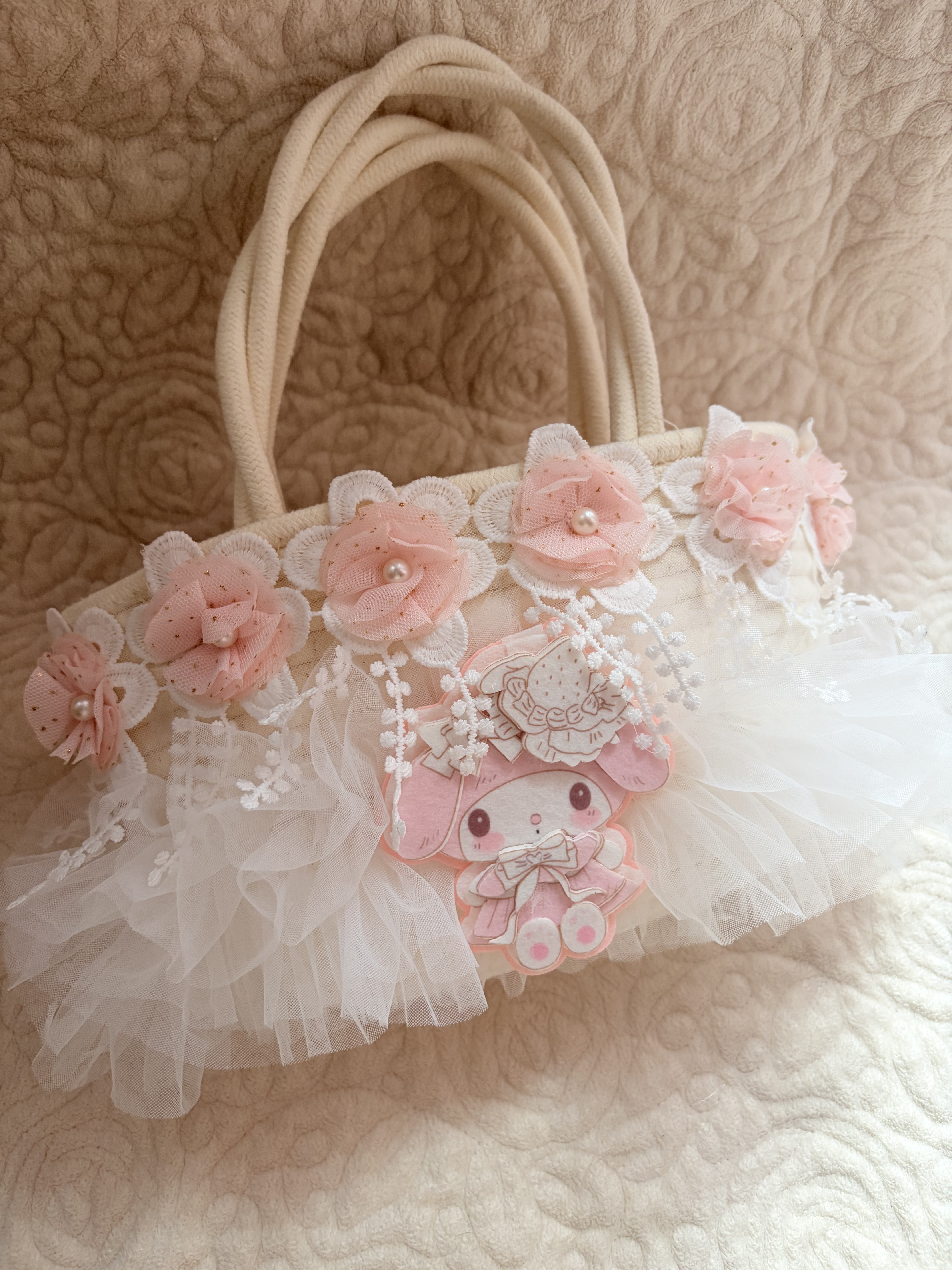 美乐蒂手提包蕾丝花边马尔济斯宠物包女Lolita可爱少女心小包