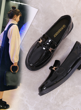 真皮软底鞋子女2025春秋新款英伦风小皮鞋平底豆豆乐福鞋休闲单鞋