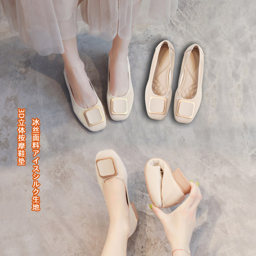 皮鞋子女玛丽珍夏透气休闲平底