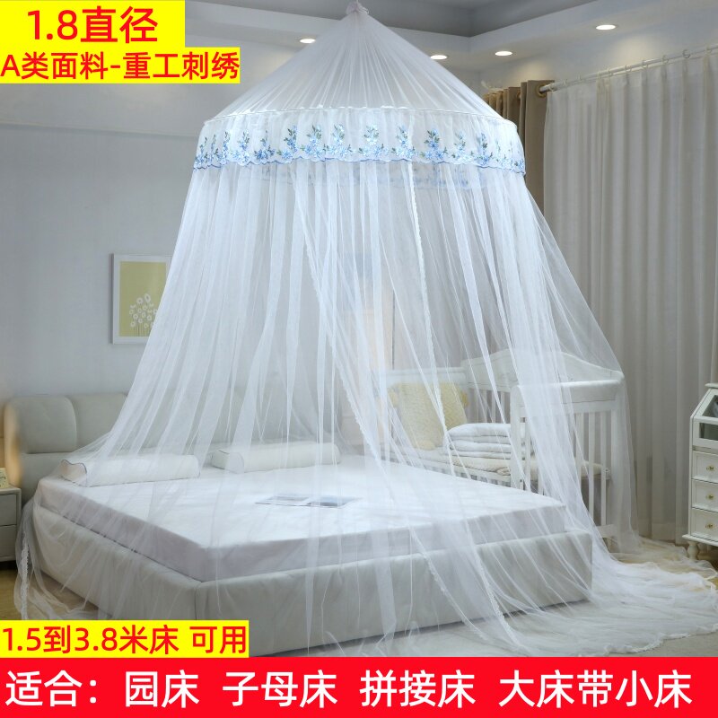 特大吊顶大圆顶蚊帐1.5-3米大床加宽拼接婴儿圆床子母床加大空间