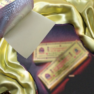 压花过门咒金卡带十相图金箔彩绘金色银色如意轮贴文殊九宫装饰贴