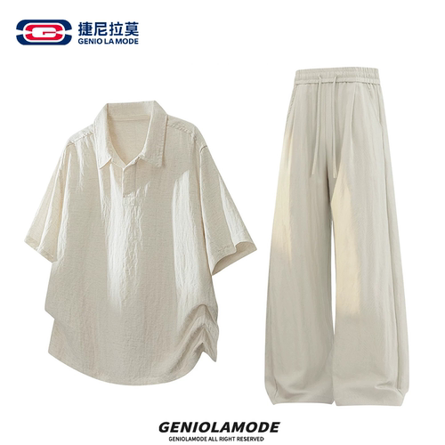 GENIOLAMODE莱赛尔亚麻休闲套装