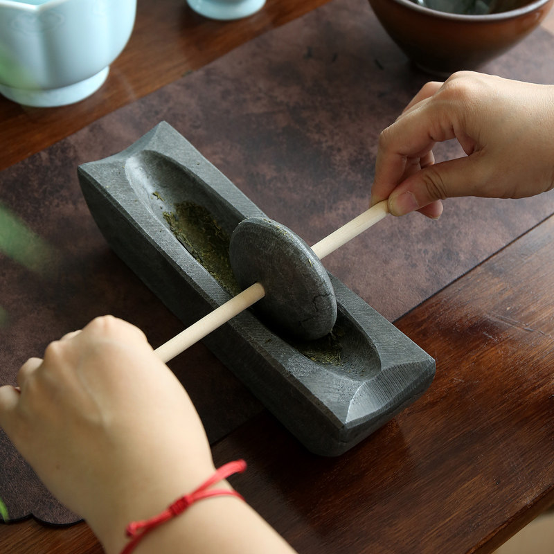 宋代点茶茶具茶碾捣茶器青石臼茶饼抹茶粉研磨茶粉茶碾茶艺师培训,餐饮具,茶道/零配,淘宝优惠券,粉丝福利购,淘宝优惠卷