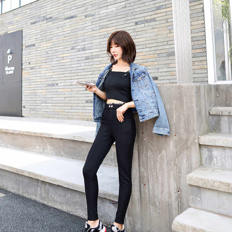 加厚加绒高腰提臀大码弹力打底裤