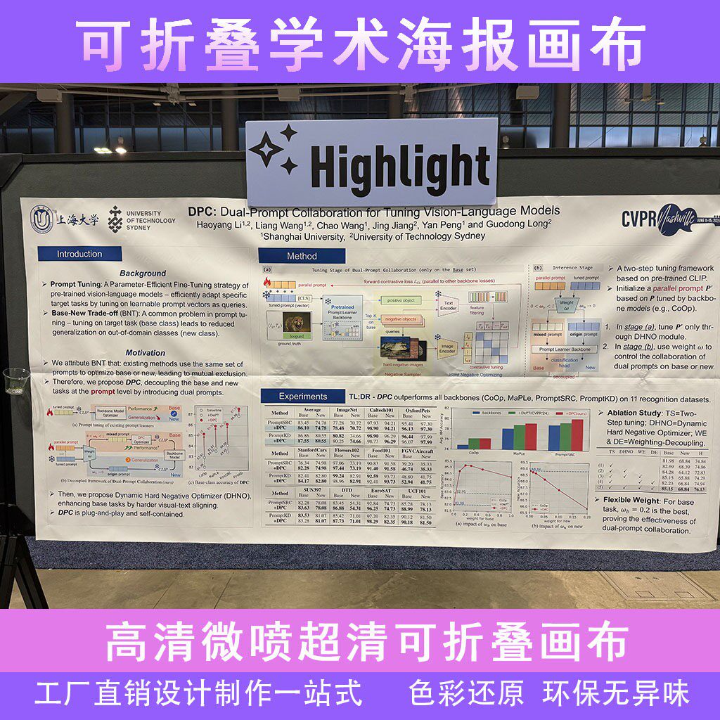 学术会议海报展会参展宣传油画布poster打印定制印刷广告展位挂画图片
