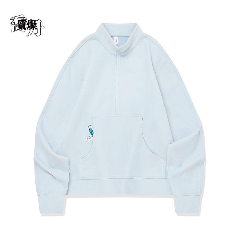乔丹2026冬款蓝精灵新品QDLWD2264298休闲简约风卫衣宽松百搭套衫