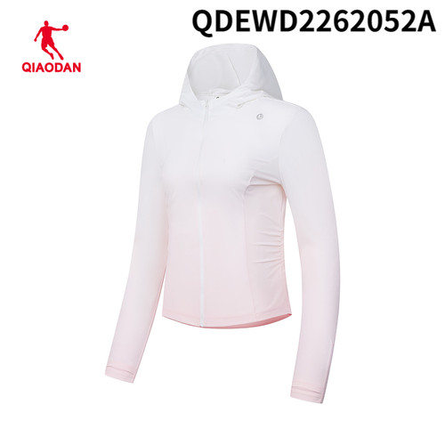 乔丹2026夏女带帽冰感遮热运动综训风衣QDEWD2262052A/B针织开衫
