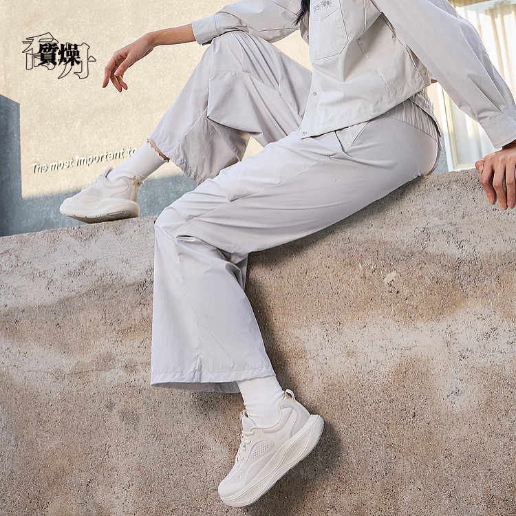 乔丹2026夏秋女梭织长裤质燥冰感科技单层运动长裤QDLYK2263362/B