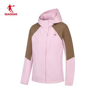 乔丹2026春款QDFFD2261209冲锋衣女宽松专业户外运动梭织厚外套