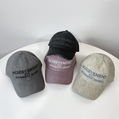 春夏新款韩国东大门代购时尚百搭鸭舌帽男女多字母刺绣花面棒球帽