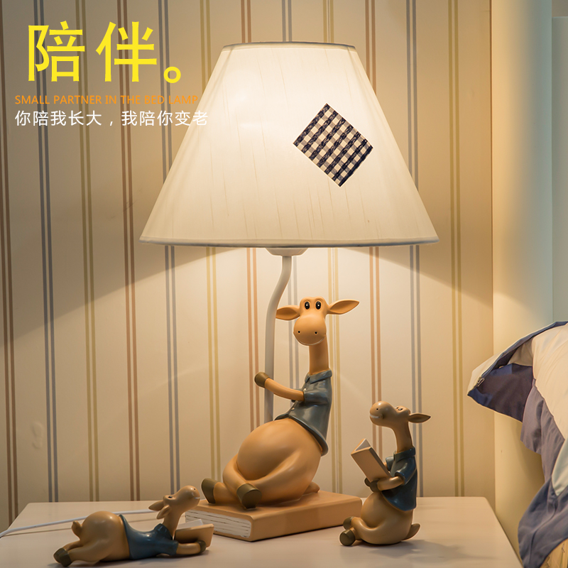 Nordic ins Hearts Cartoon Children&#39;s Room princess lovely Fawn Table lamp Warm bedroom originality Bedside lampin the Decoration main material , Lamps , Table lamp , Decorative table lamp  category - from Buy2taobao.com to provide professional Taobao agent buy service