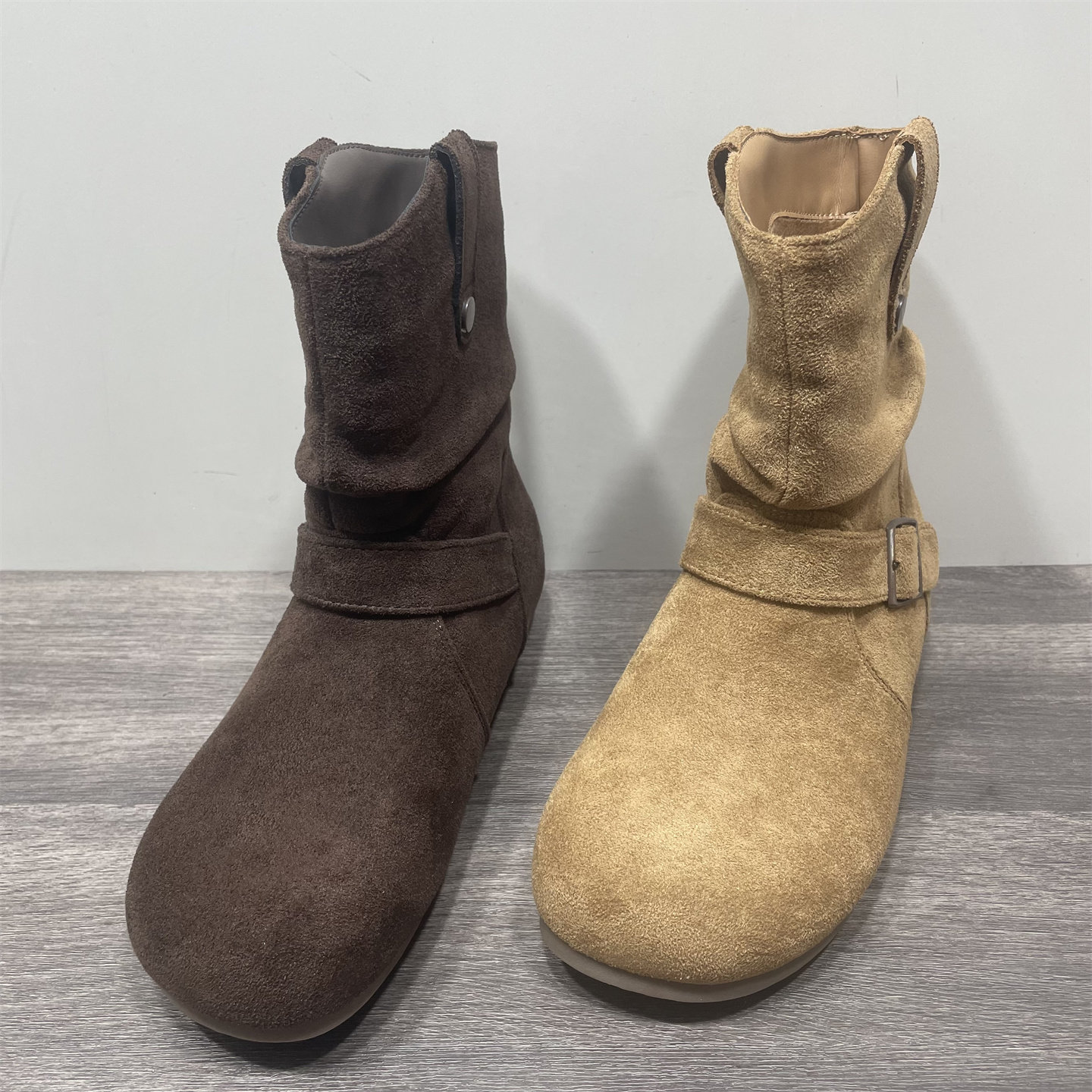 断码处理复古内增高短靴子女冬季新款加绒保暖皮带扣显瘦堆堆靴女,女鞋,西部靴,淘宝优惠券,粉丝福利购,淘宝优惠卷