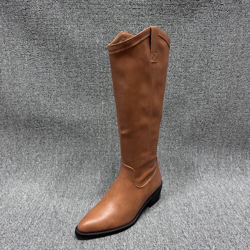 断码处理秋冬款复古西部牛仔靴女