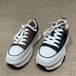 断码处理厚底松糕鞋女单鞋冬季加绒韩版圆头低帮运动休闲保暖板鞋