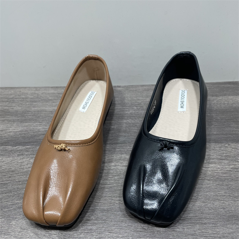 平底法式方头单鞋女鞋子