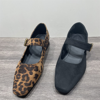 断码处理法式春秋新款方头单鞋女