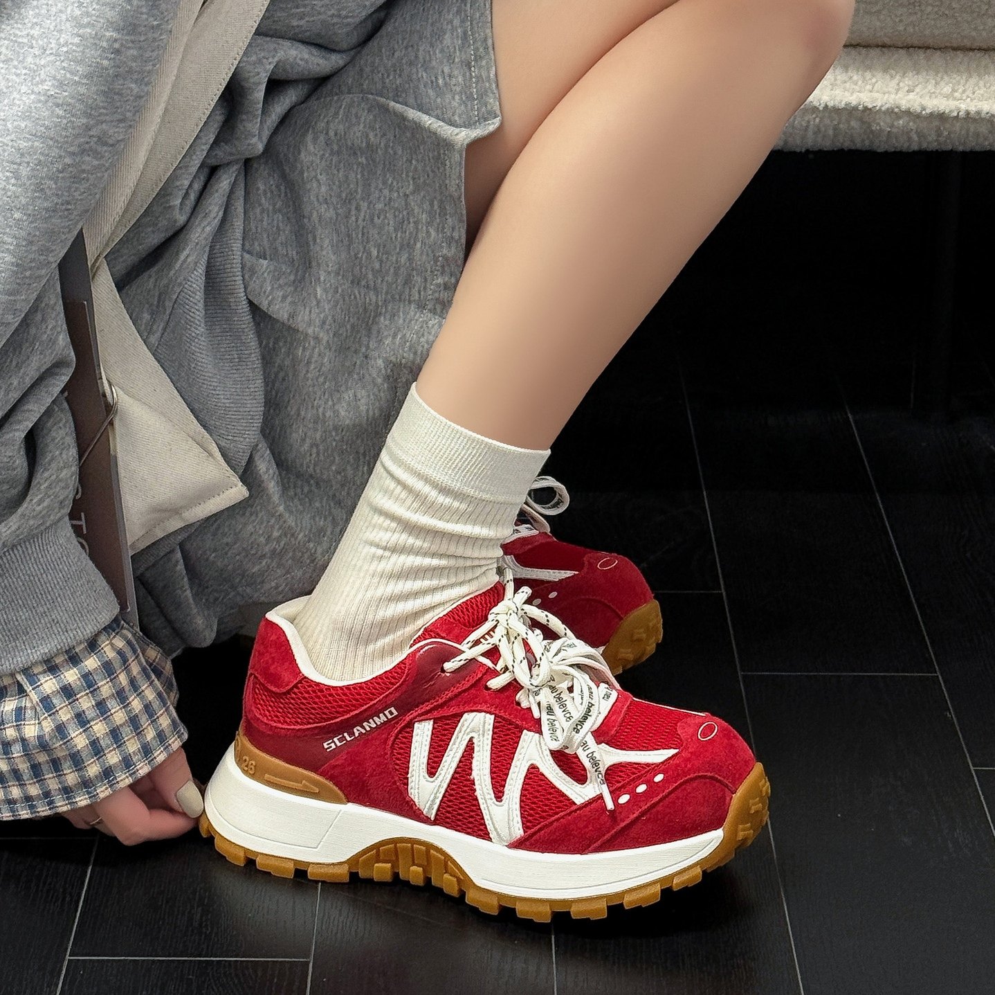 2026春季新款厚底增德训鞋女百搭休闲轻便运动鞋透气单鞋,女鞋,德训鞋,淘宝优惠券,粉丝福利购,淘宝优惠卷