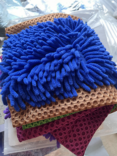 雪尼尔拖把布平板替换布夹固式地板专用干湿两用平板头毛毛虫三条