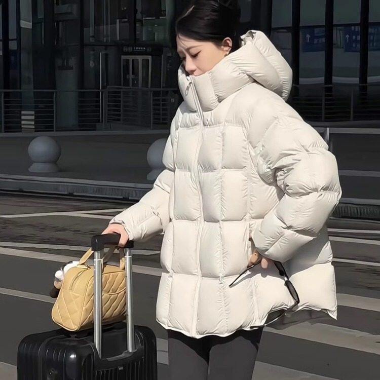 韩系连帽短款流行羽绒棉