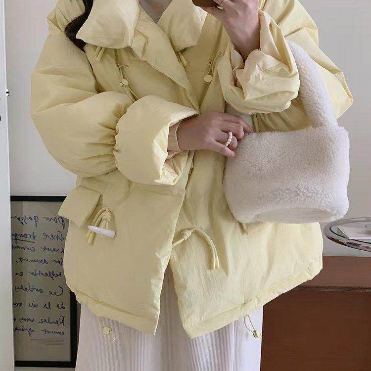 韩系羽绒棉服女短款2024