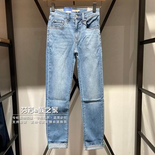 Levis李维斯正品2024新款 女士724高腰直筒薄款牛仔裤 18883-0330