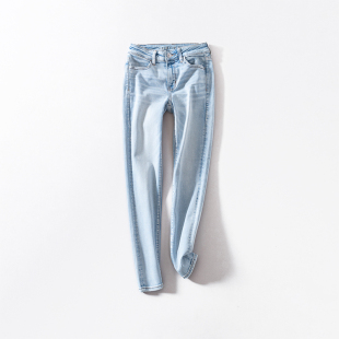 AEO 美国鹰傲飞2025秋季新款高腰弹力紧身牛仔裤女修身显瘦小脚裤