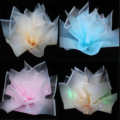 雾面渐变米兰雅丽雪人袋子玻璃纸