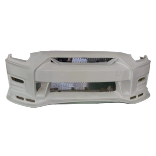 17款 16战神GTR R35改装 树脂纤维大包围前杠前唇中网 NISMO款