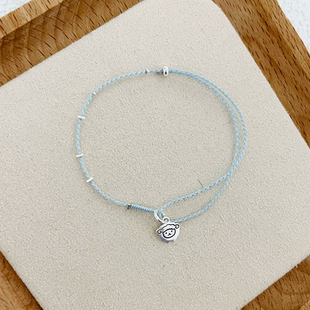 S925纯银小绵羊挂件手编绳超细可调节送闺蜜礼物简约百搭可爱