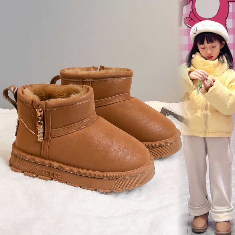 儿童雪地靴2025冬季新款加绒加厚