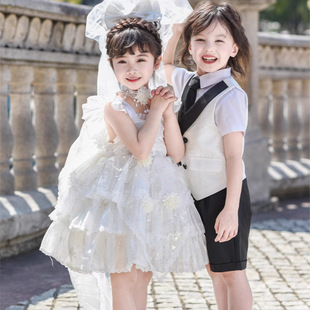 幼儿园礼服宝宝生日公主裙花童婚礼蓬蓬裙六一交际舞男女童毕业照