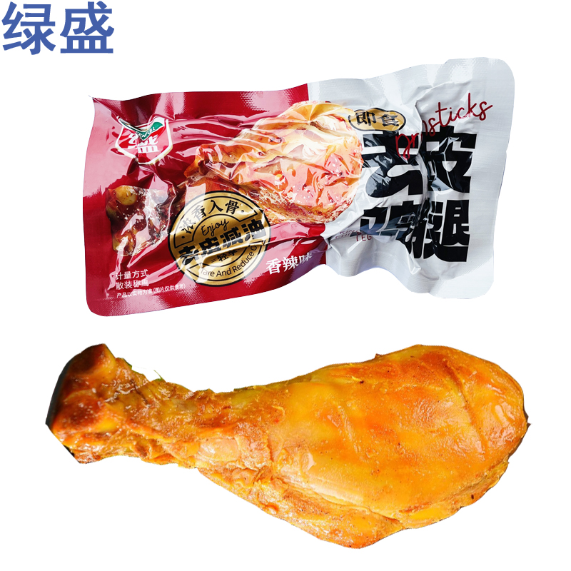 绿盛去皮鸡腿开袋即食香辣鸡腿健身代餐高蛋白解馋饱腹肉类零食 零食/坚果/特产 鸭肉零食 原图主图