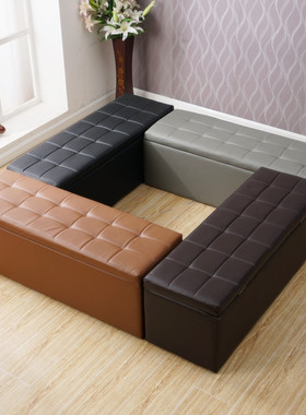 换鞋凳家用门口鞋柜储物箱沙发凳子客厅长方形可坐长条床尾收纳凳