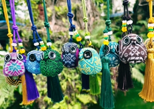 广西壮锦梅花鹿团扇壮锦葫芦香包手工活动材料包铜鼓挂件铜鼓香囊