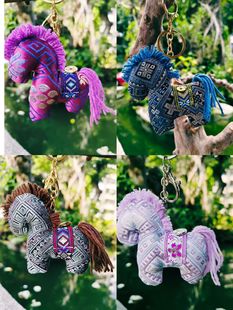 广西非遗壮锦小马钥匙扣2026年本命年吉祥物挂件礼品伴手礼小马