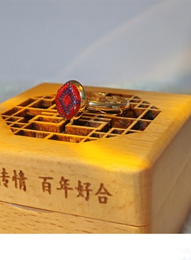广西非遗手工壮锦饰品戒指环新中式古风国风配饰生日礼物送老外