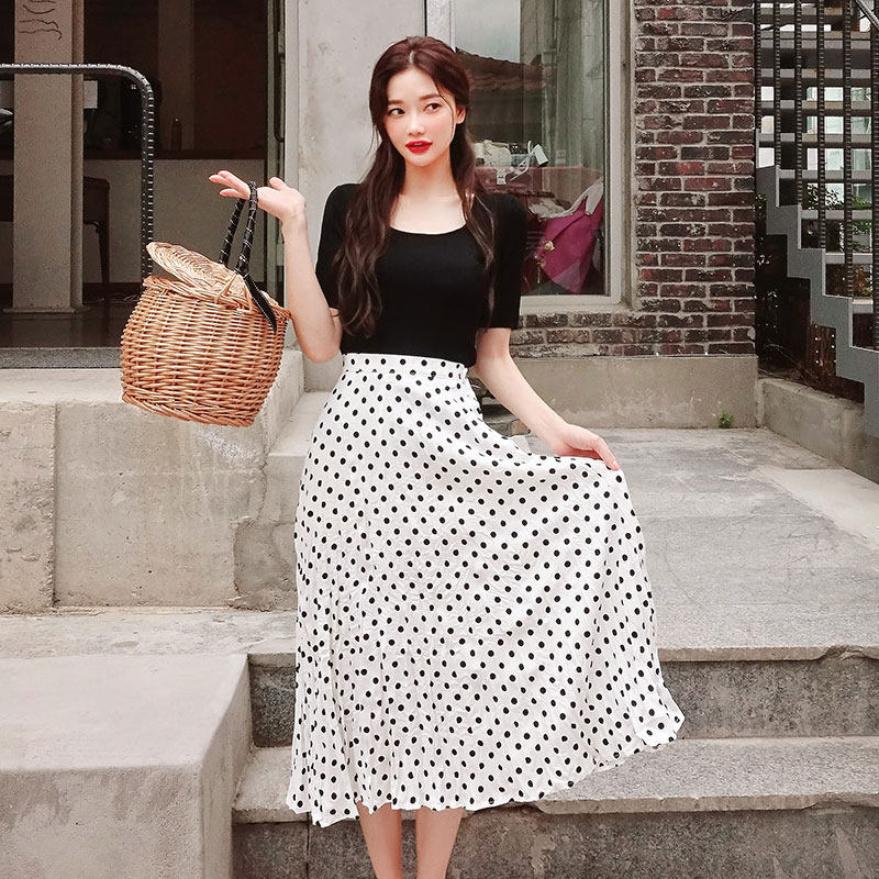 the republic of korea chuu Official website quality goods Agency purchase 2019 summer personality Lovely Wave skirt longuettein the Women's clothing/Boutique , Skirts  category - from Buy2taobao.com to provide professional Taobao agent buy service