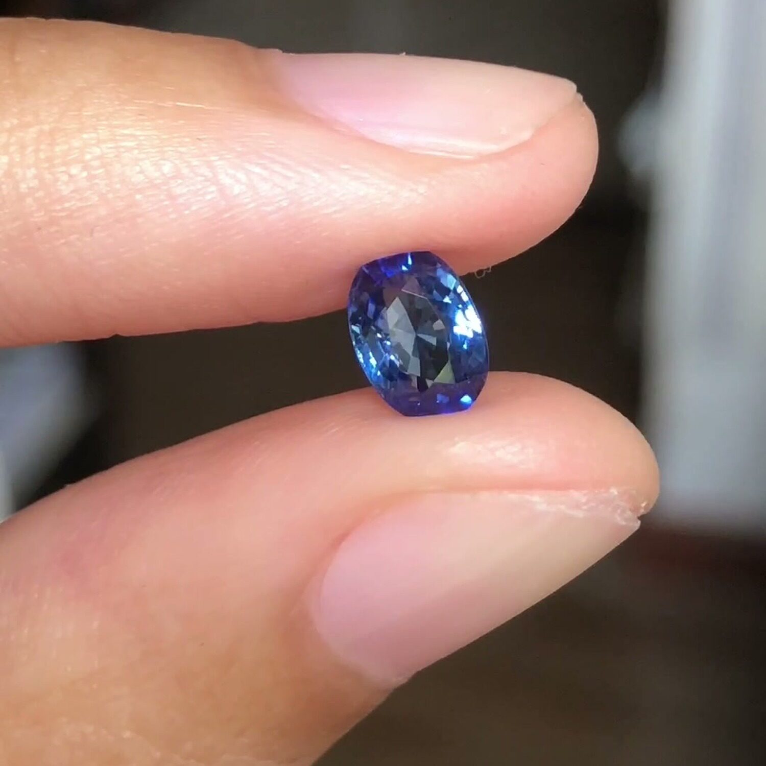 矢车菊蓝 0.81克拉蓝宝石裸石 斯里兰卡小精品 戒面耳钉料