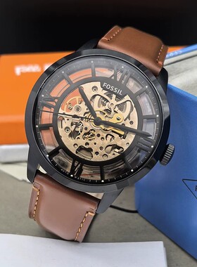 FOSSIL手表镂空透底自动机械表轻奢潮流商务休闲防水男表ME3098