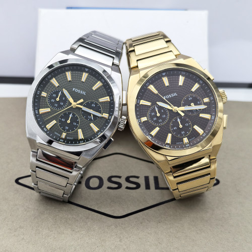 FOSSIL手表不锈钢计时石英防水表