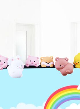 趴趴乐园迷你摆件治愈情绪电脑屏幕显示器办公室桌面装饰工位解压