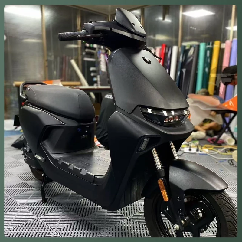 汽车电动摩托车磨砂黑钢琴黑武士黑车身黑化贴膜黑武士系列改色膜