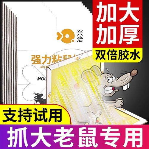 老鼠粘强力粘鼠板粘大老鼠加大加厚厨房家用老鼠贴超强老鼠捕捉器