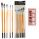 狼毫刷子丙烯油画六支套装 凡高826画笔 画笔刷狼毫笔 红豆粘土