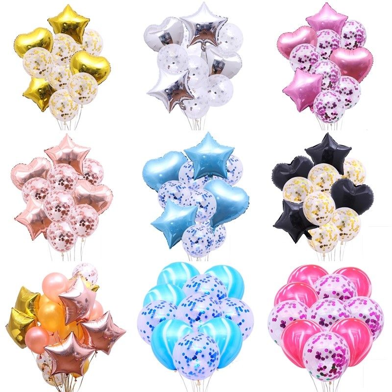 亮片气球 铝膜组合 金 银 蓝 红 色汽球生日派对装饰布置12寸18寸,节庆用品/礼品,气球,淘宝优惠券,粉丝福利购,淘宝优惠卷